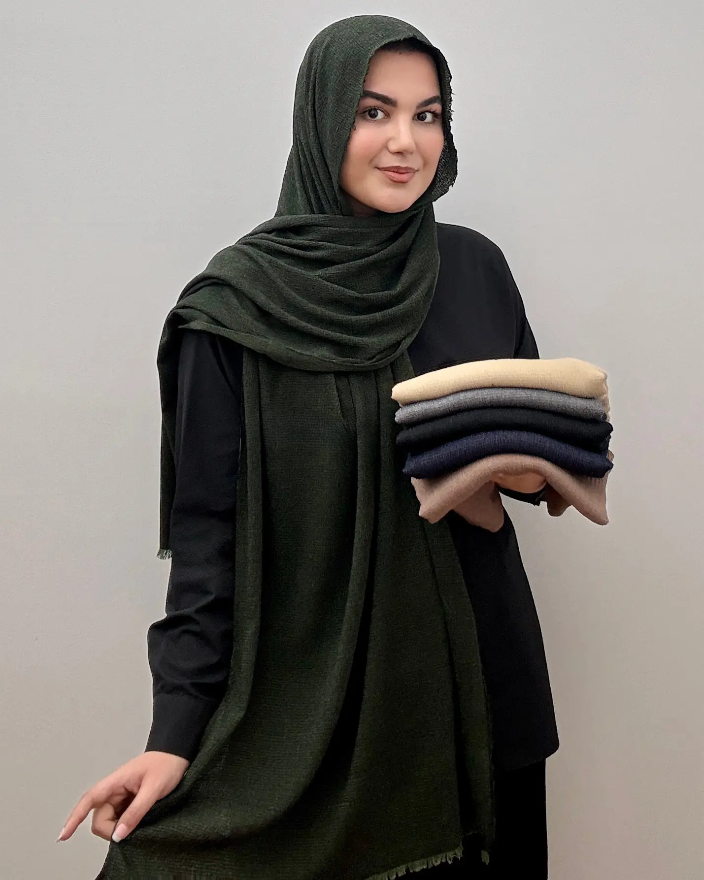 شال زنانه کنفی دور ریش